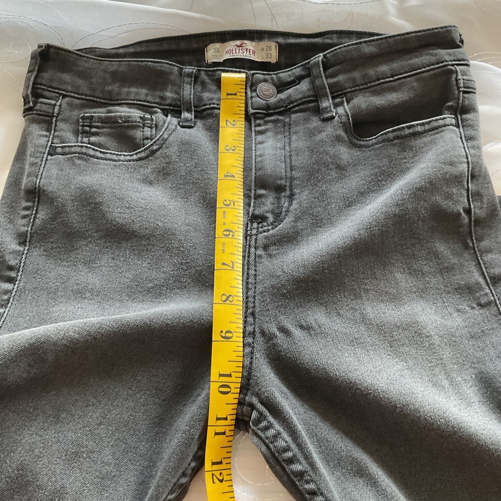 Hollister California Black Bell Bottom 3R (W26 L 33) Distressed Jeans - Picture 5 of 10